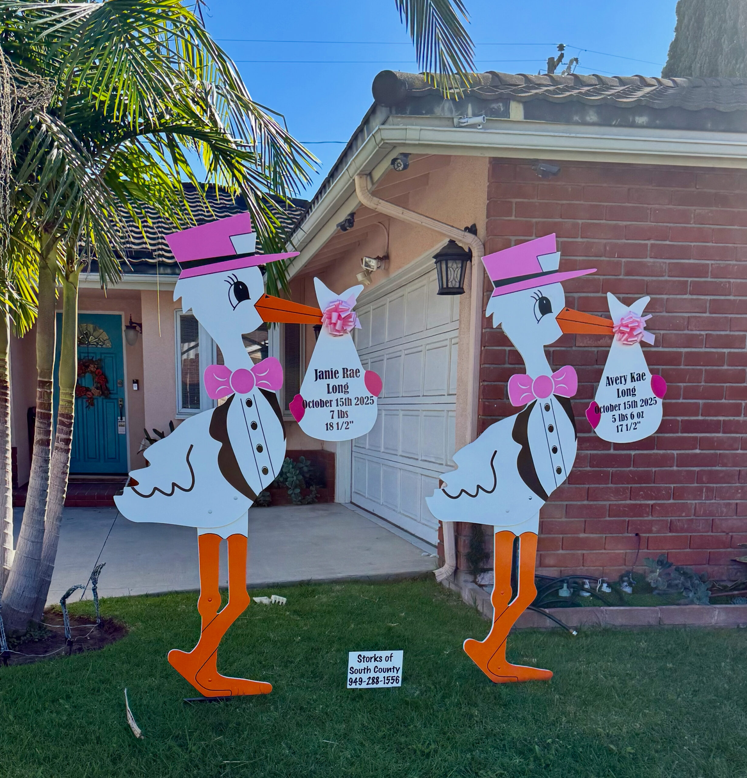 Twin Stork Yard Signs - Image 2